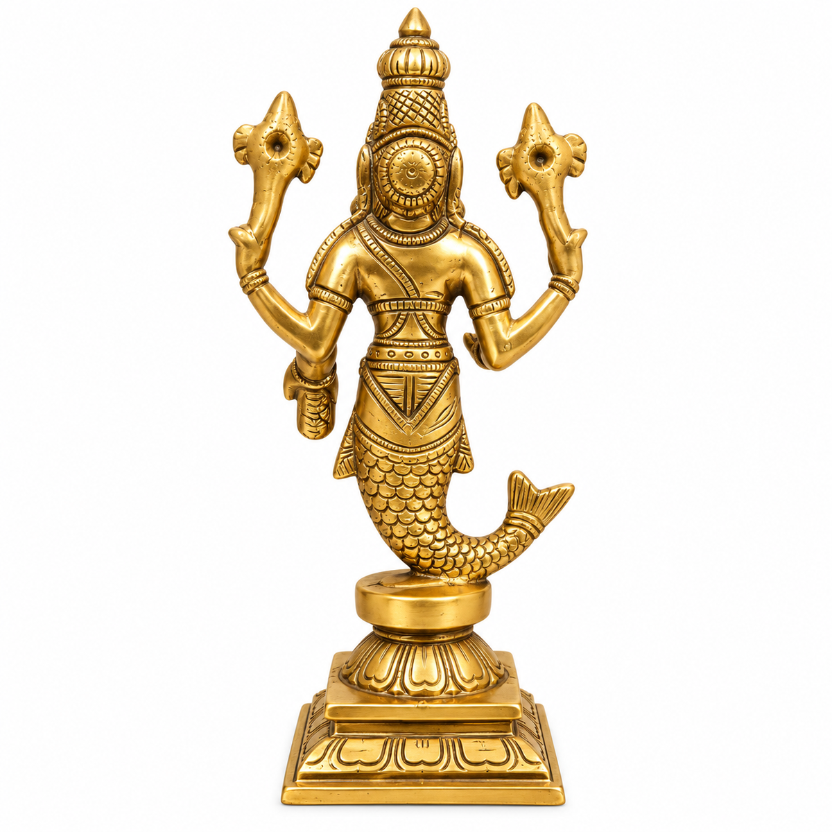 Premium Brass Matsya Avatar Vishnu Idol