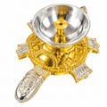 Brass Swastik Diya Stand