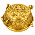 Brass Decorative Pooja Bowl with Lid