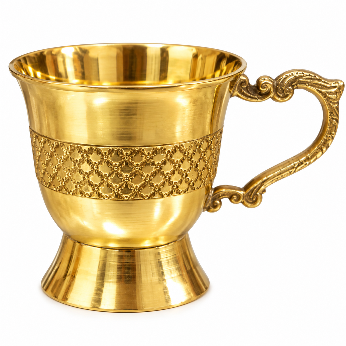 Traditional Royal Style Brass Drinking Cup | Ujwal Brass Store