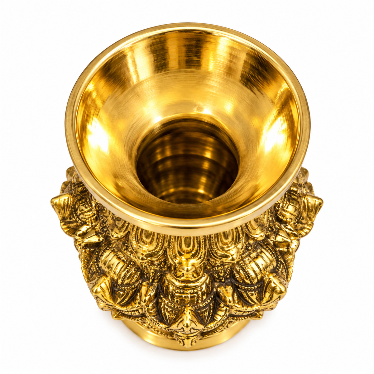 Premium Brass Panchmukhi Face Design Kalash |