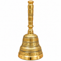 Premium Pure Brass Pooja Bell Traditional Hindu Temple Bell for Daily Puja, Aarti & Home Temple