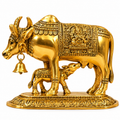 Premium Brass Kamdhenu Cow and Calf Statue