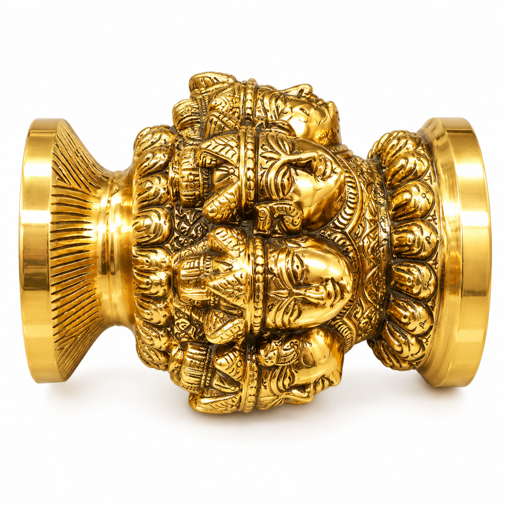 Premium Brass Panchmukhi Face Design Kalash |