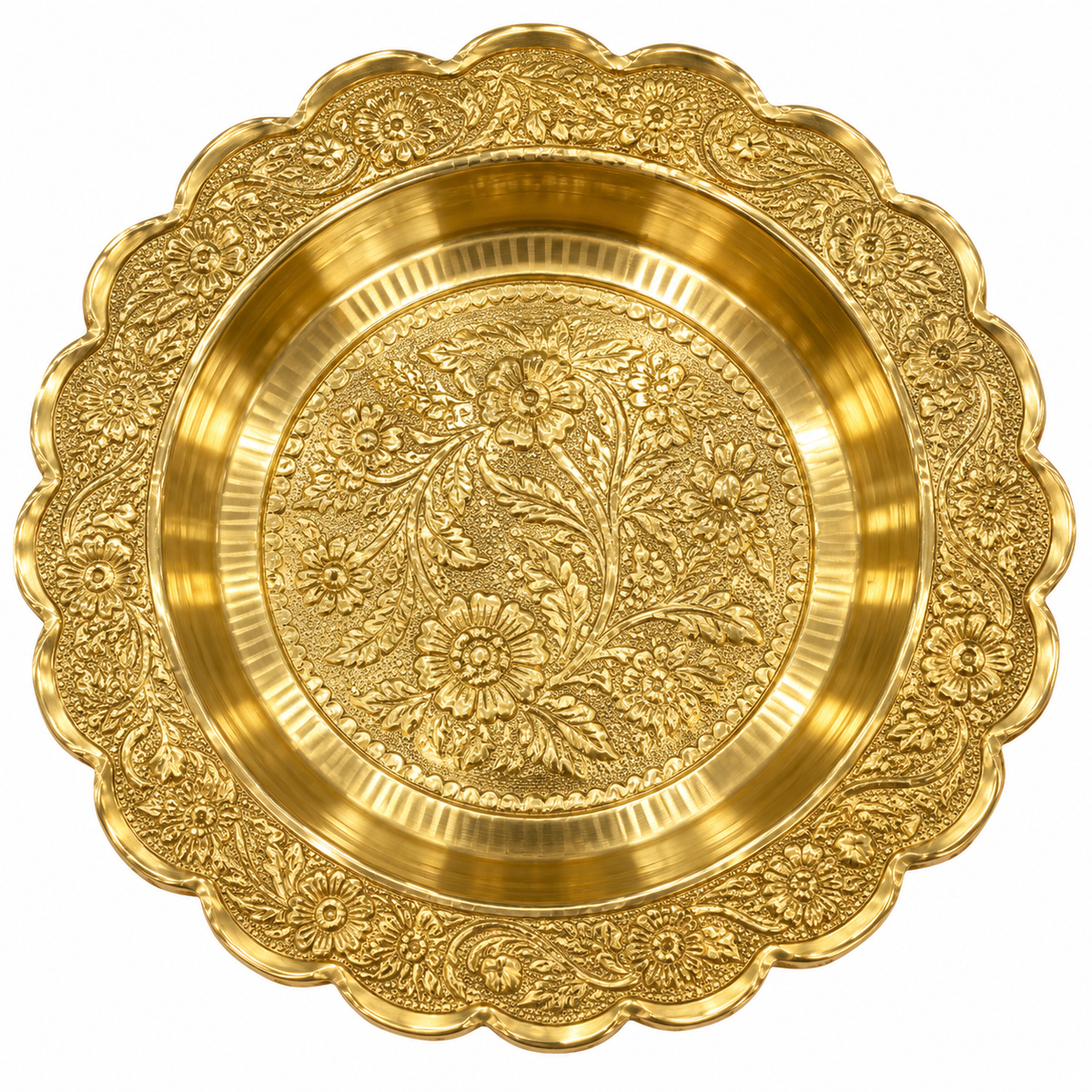 Premium Brass Designer Pooja Plate 30g