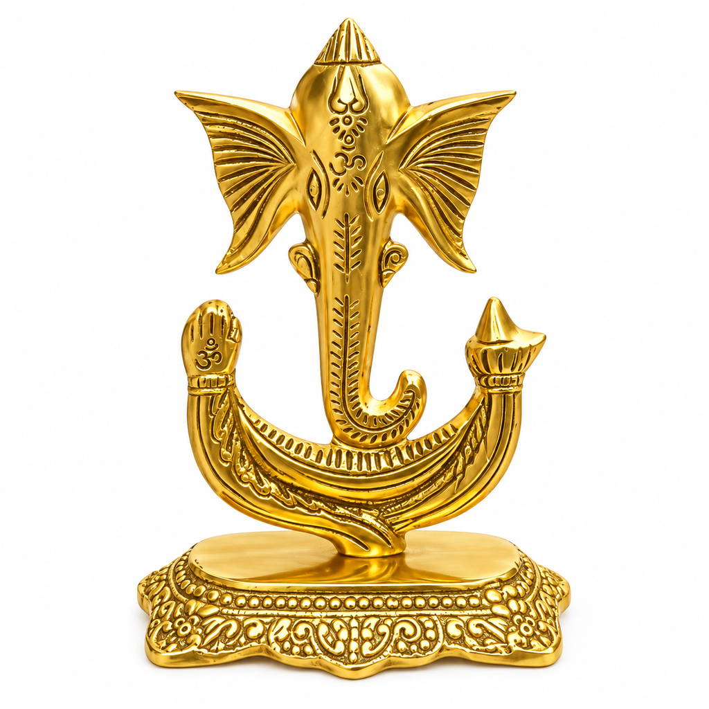 Gold Plated Lord Ganesha Idol