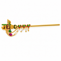 Radha Name Golden Bansuri for Laddu Gopal & Kanha Ji Shringar