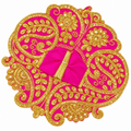 Heavy Golden Zari Work & Floral Embroidery Dress | Kanha Ji Bal Gopal Shringar Poshak