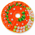 Orange Laddu Gopal Ji Designer Poshak | Beautiful Floral Rose & Pearl Work Kanha Ji Dress for Janmashtami & Daily Shringar