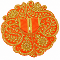 Heavy Golden Zari Work & Floral Embroidery Dress | Kanha Ji Bal Gopal Shringar Poshak