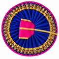Laddu Gopal Ji Designer Blue & Pink Dress with Golden Lace