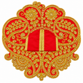 Laddu Gopal Ji Red Designer Poshak |