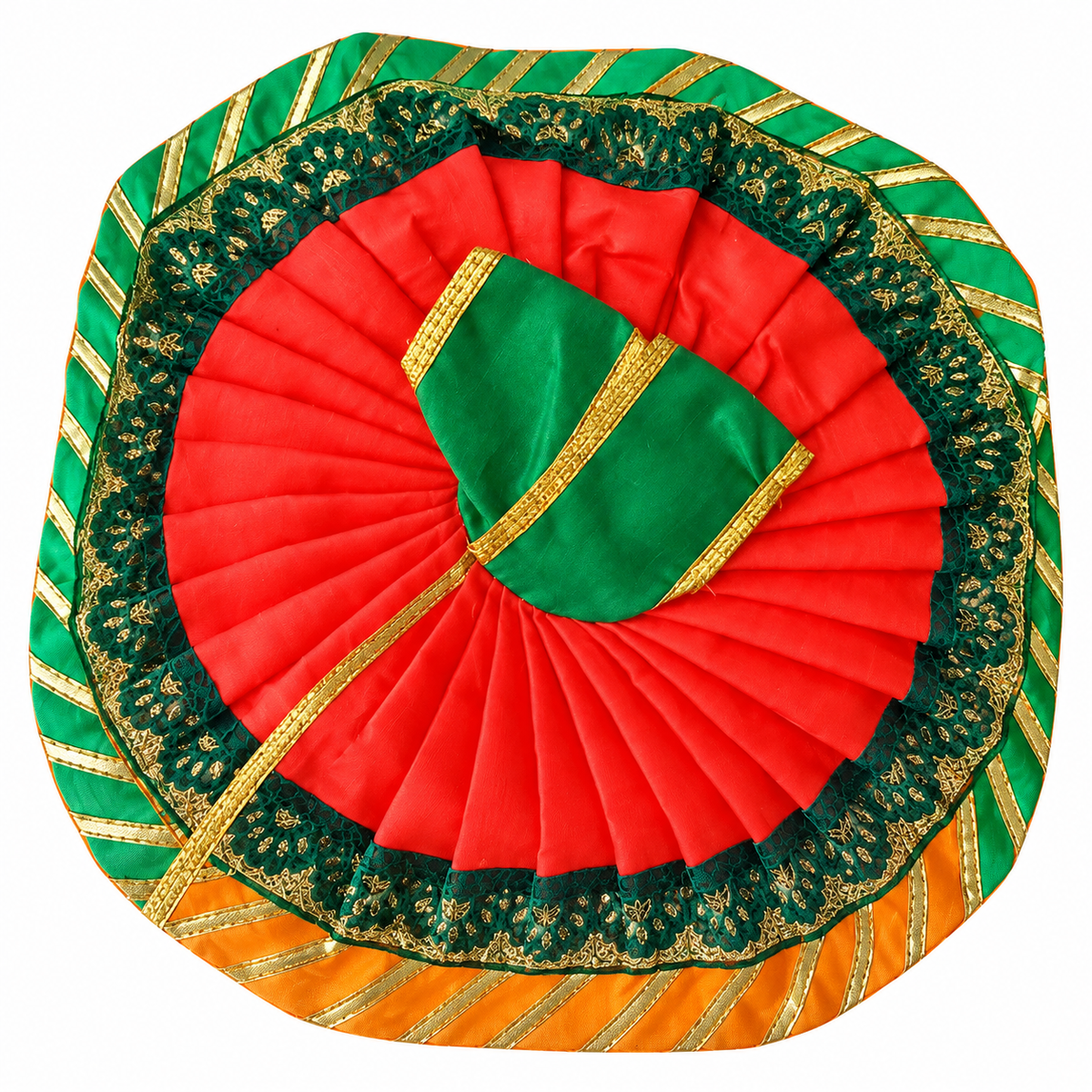 Laddu Gopal Ji Red & Green Designer