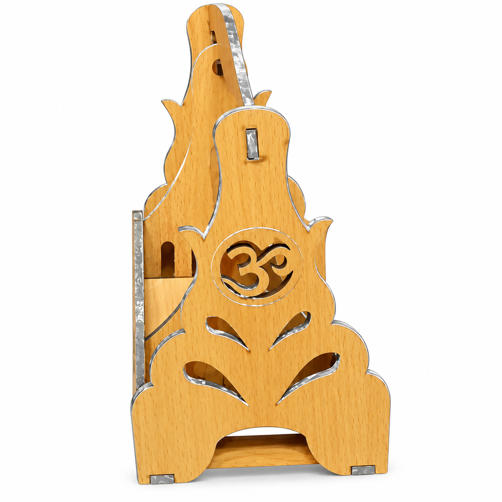 Premium Wooden Laddu Gopal Ji Jhula with Om Design