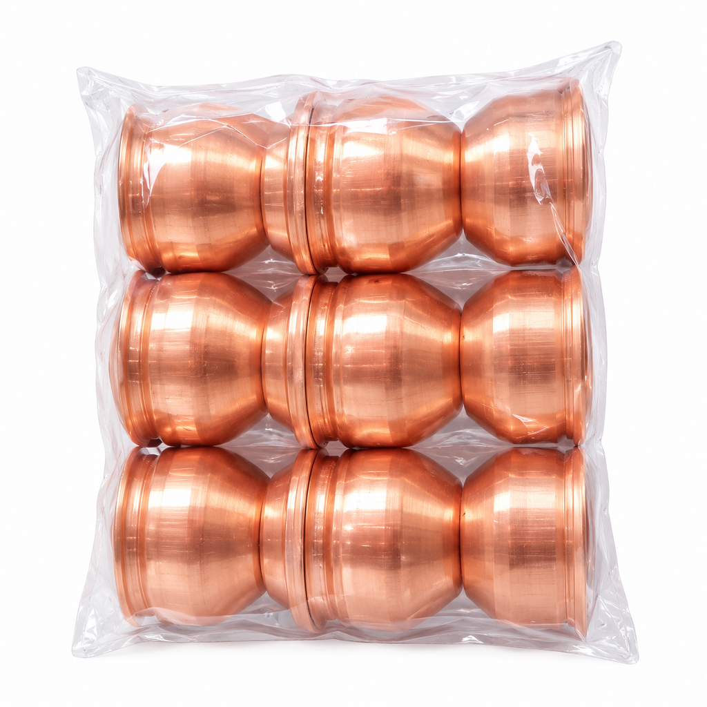 Premium Pavitra Gangajal Copper Coated Container Set
