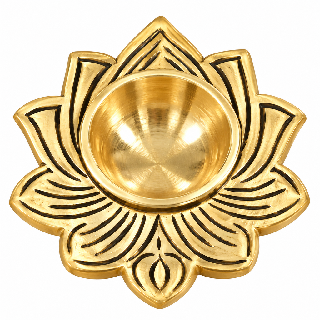 Premium Brass Lotus Diya