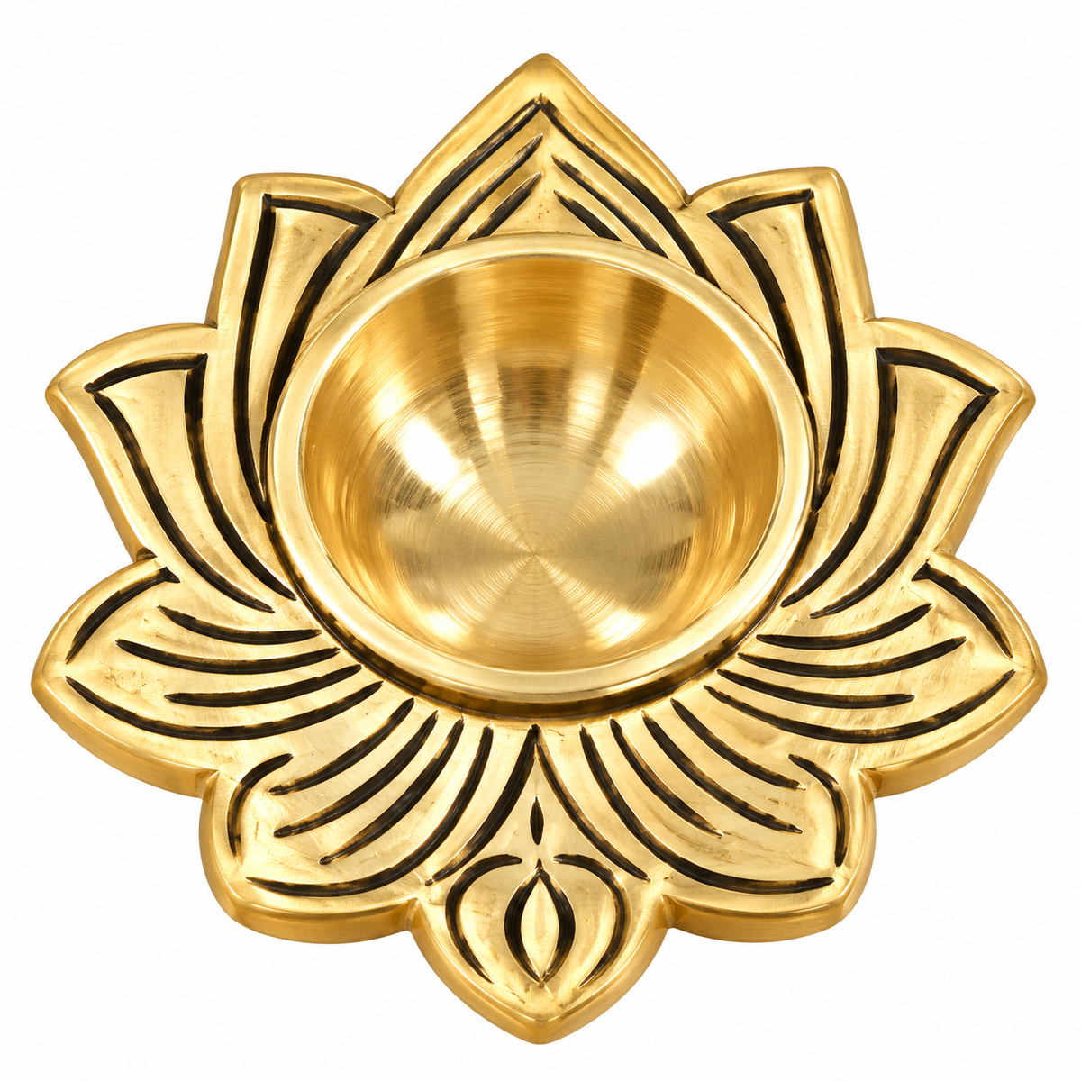 Premium Brass Lotus Diya