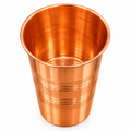 Traditional Copper Tumbler with Designer Lines