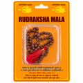 Rudraksha Mala 108+1 Beads | Original 5 Mukhi Rudraksha Japa Mala with Red Tassel | Ujwal Brass Store