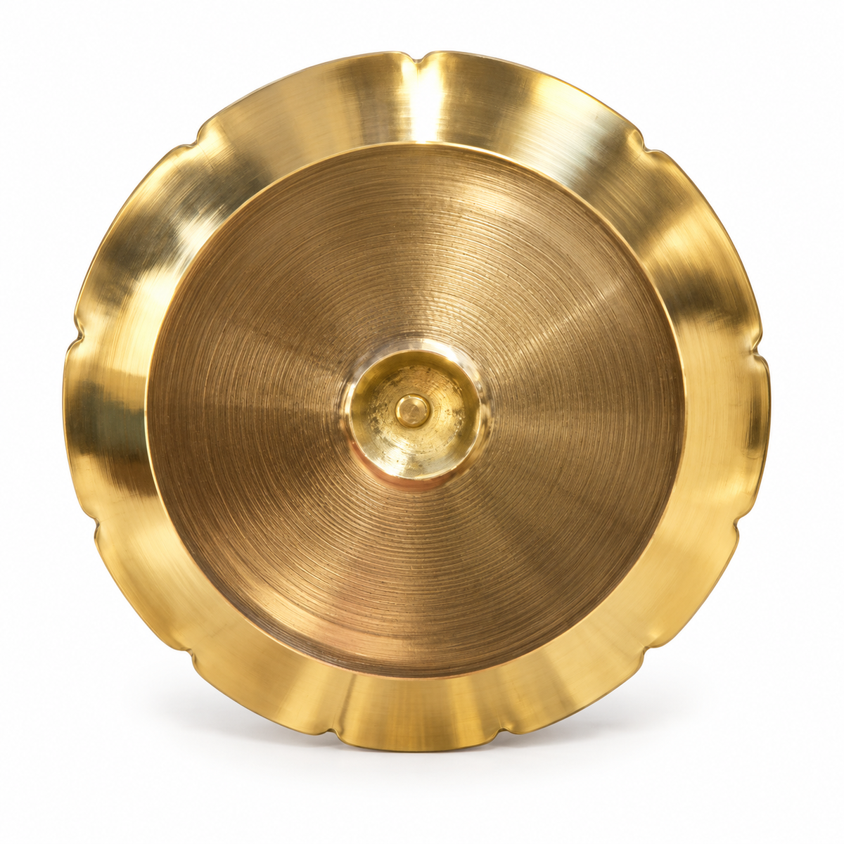 Brass Designer Round Pooja Diya Stand
