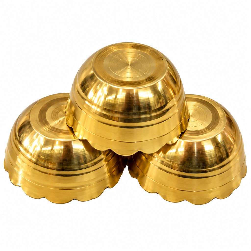 Premium Brass Katori Set of 3 |